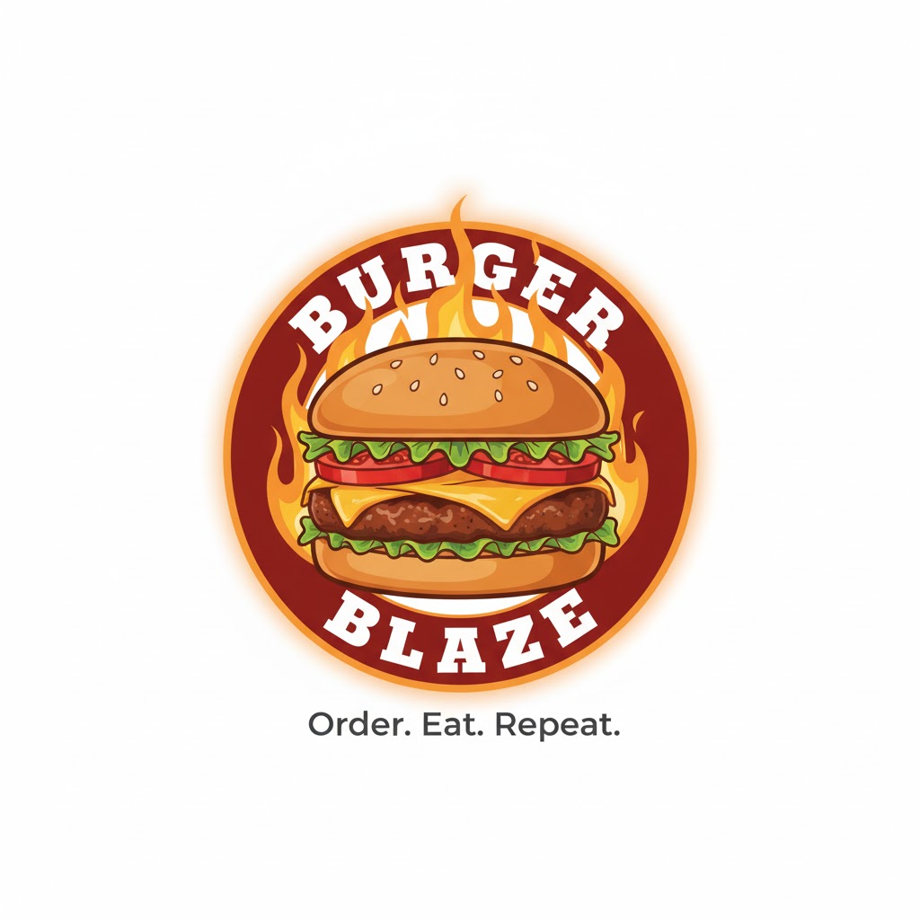 Burger ordering website preview
