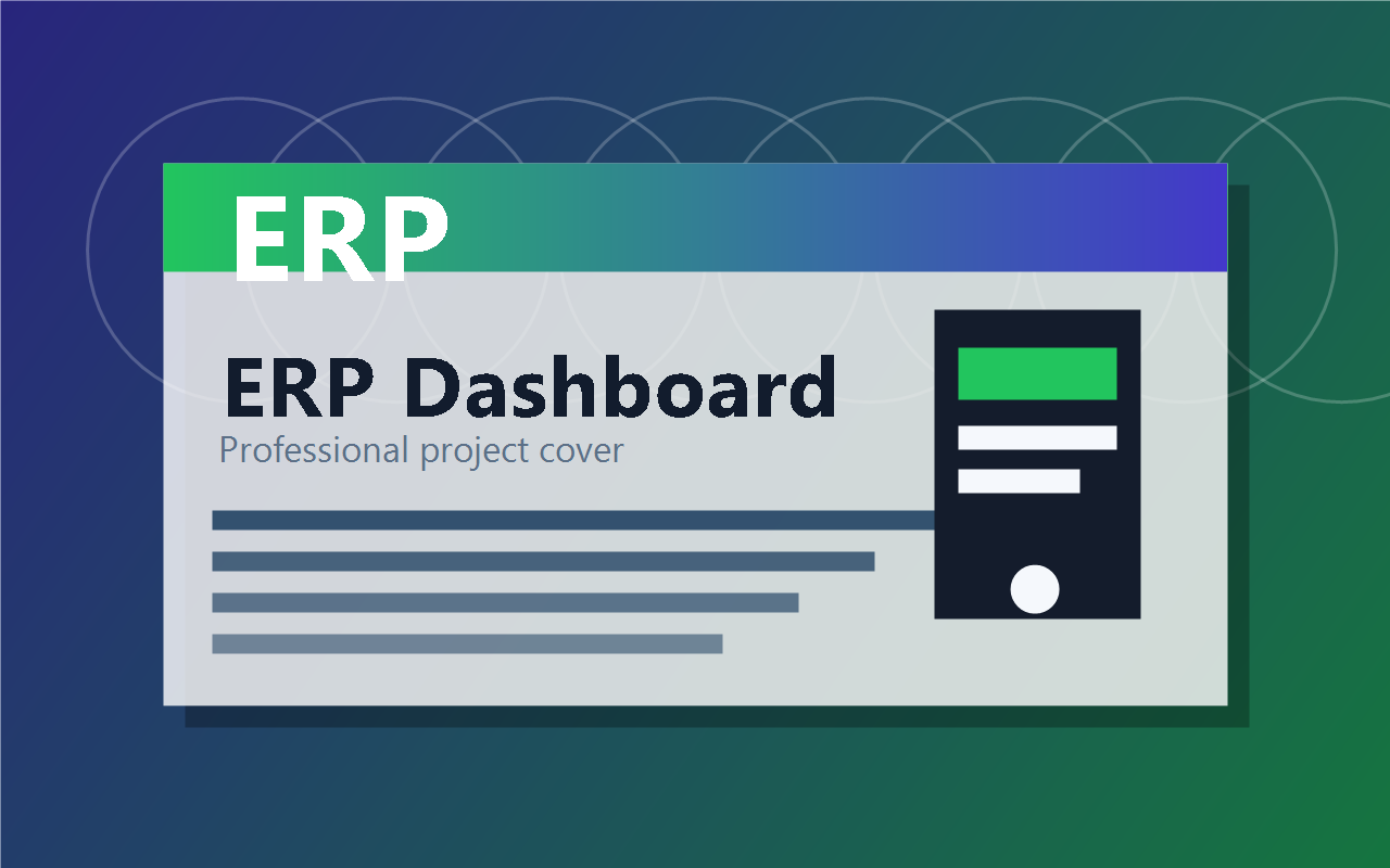 ERP dashboard concept project cover